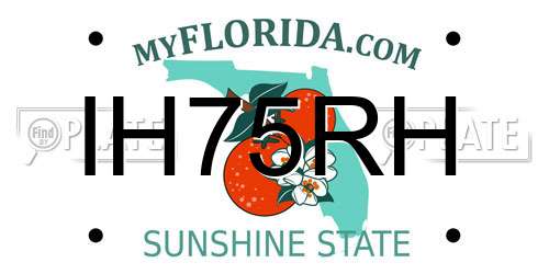 IH75RH Florida License Plate