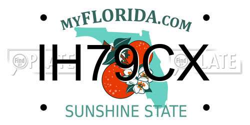 IH79CX Florida License Plate