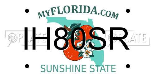 IH80SR Florida License Plate
