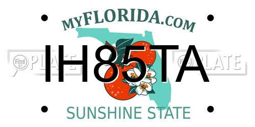 IH85TA Florida License Plate
