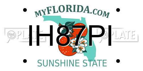 IH87PI Florida License Plate
