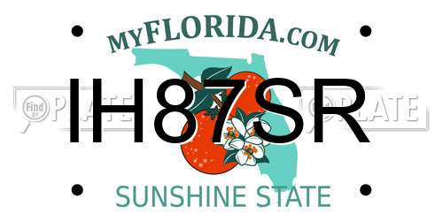 IH87SR Florida License Plate