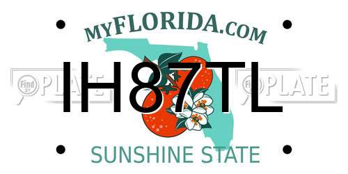 IH87TL Florida License Plate