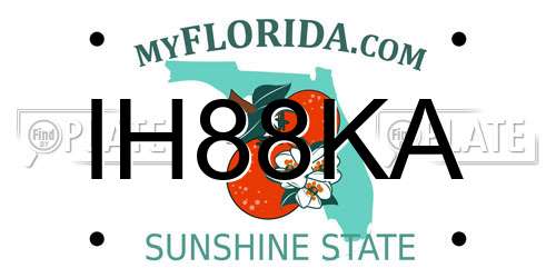 IH88KA Florida License Plate