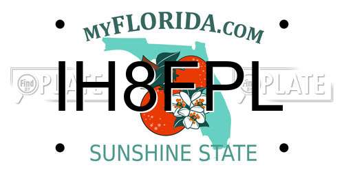 IH8FPL Florida License Plate
