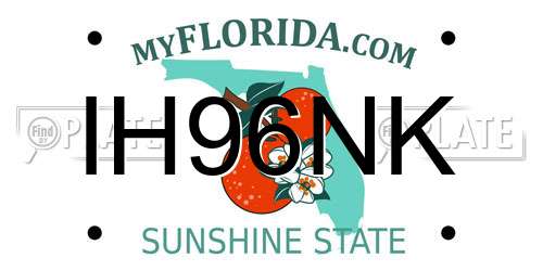 IH96NK Florida License Plate