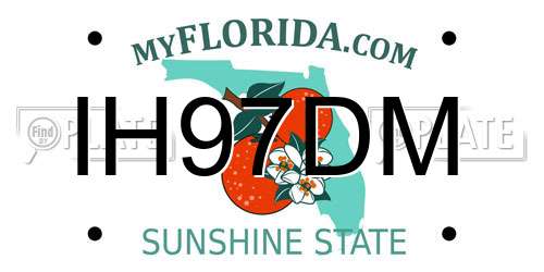 IH97DM Florida License Plate