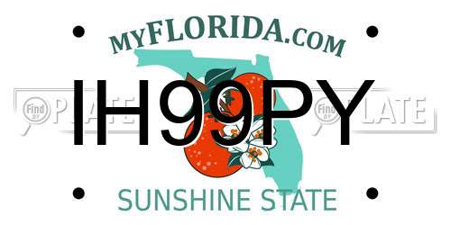 IH99PY Florida License Plate