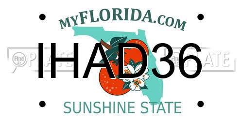 IHAD36 Florida License Plate