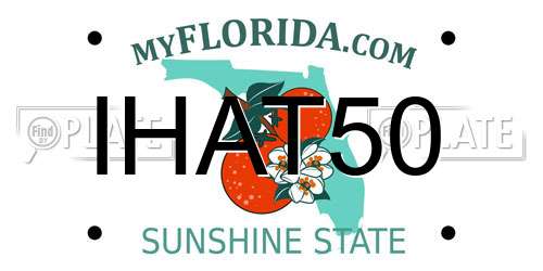 IHAT50 Florida License Plate