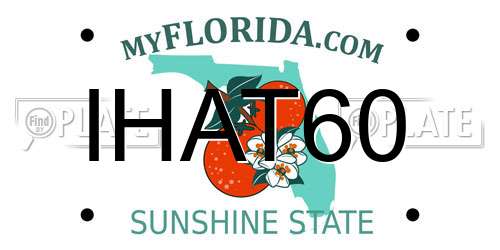 IHAT60 Florida License Plate