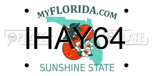 IHAY64 Florida License Plate