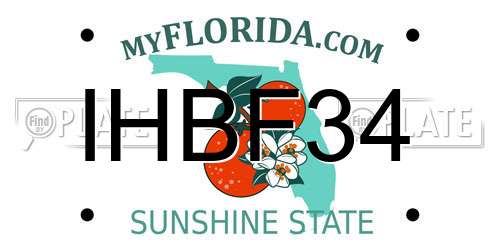 IHBF34 Florida License Plate