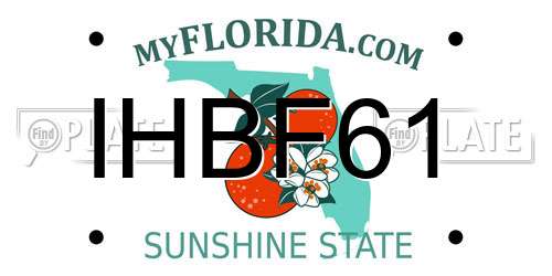 IHBF61 Florida License Plate