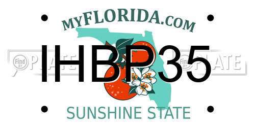 IHBP35 Florida License Plate