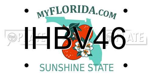 IHBV46 Florida License Plate
