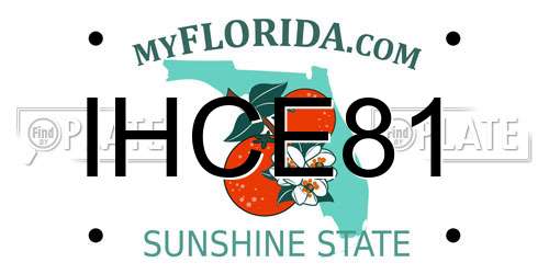 IHCE81 Florida License Plate