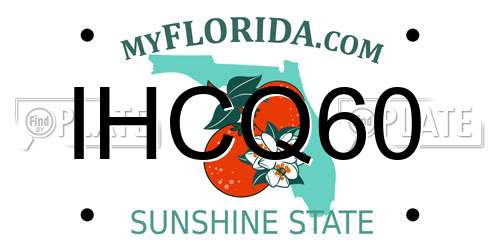 IHCQ60 Florida License Plate