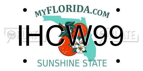 IHCW99 Florida License Plate
