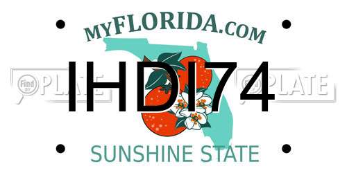IHDI74 Florida License Plate