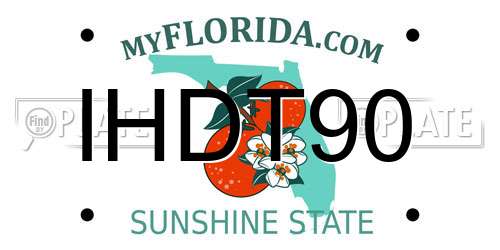 IHDT90 Florida License Plate