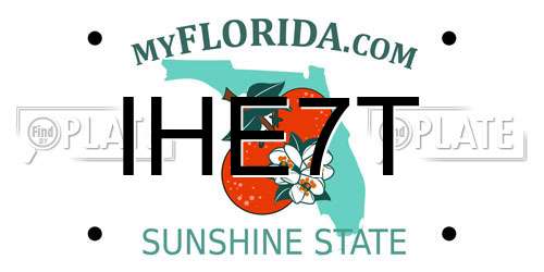 IHE7T Florida License Plate