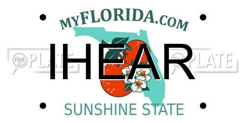 IHEAR Florida License Plate