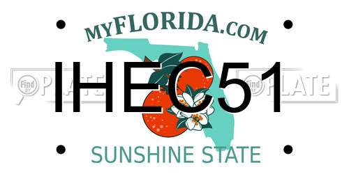 IHEC51 Florida License Plate
