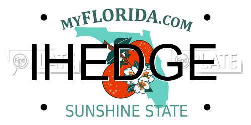 IHEDGE Florida License Plate