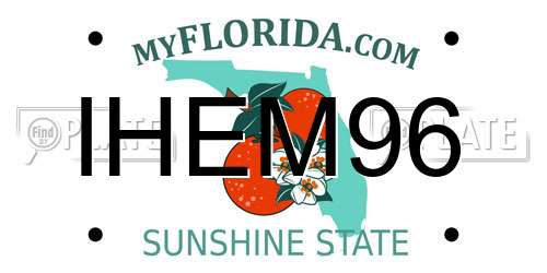 IHEM96 Florida License Plate