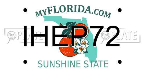 IHEP72 Florida License Plate
