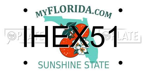 IHEX51 Florida License Plate