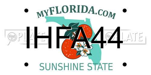 IHFA44 Florida License Plate