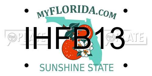 IHFB13 Florida License Plate