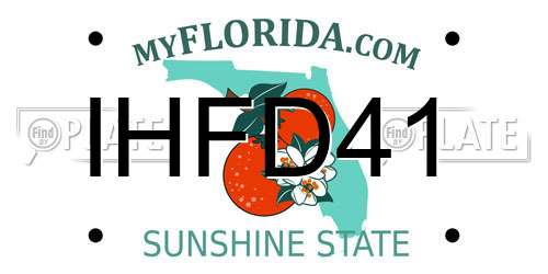 IHFD41 Florida License Plate