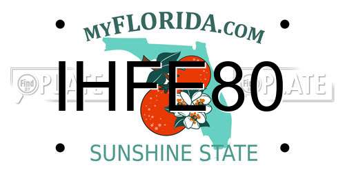 IHFE80 Florida License Plate