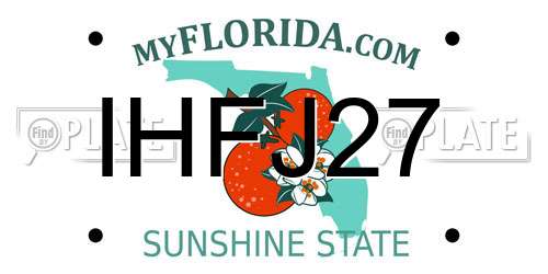 IHFJ27 Florida License Plate