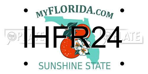 IHFR24 Florida License Plate