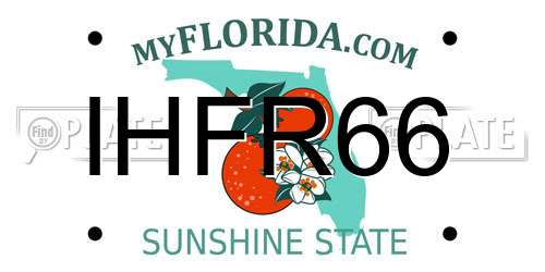 IHFR66 Florida License Plate