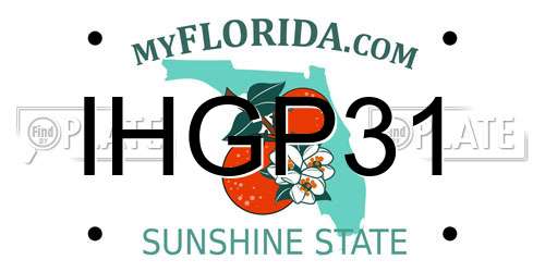 IHGP31 Florida License Plate