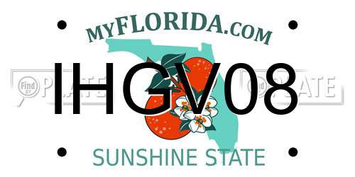 IHGV08 Florida License Plate