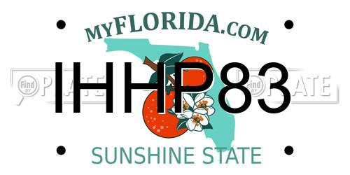 IHHP83 Florida License Plate