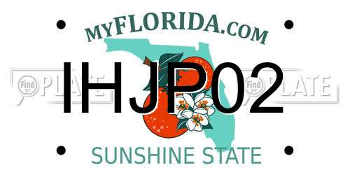 IHJP02 Florida License Plate