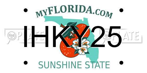 IHKY25 Florida License Plate
