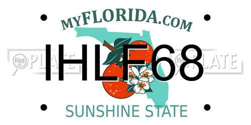 IHLF68 Florida License Plate