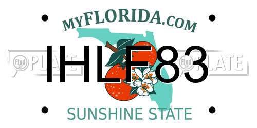 IHLF83 Florida License Plate