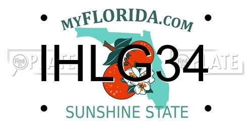 IHLG34 Florida License Plate