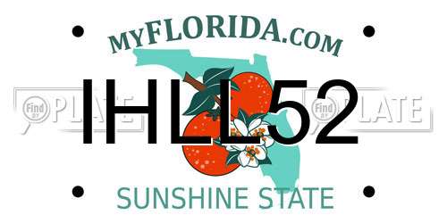 IHLL52 Florida License Plate