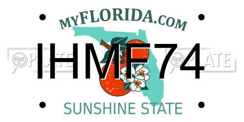 IHMF74 Florida License Plate