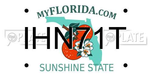 IHN71T Florida License Plate